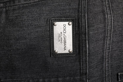 Dolce & Gabbana 9 To 5 Men's Stretch Denim Cotton Jeans - Gray