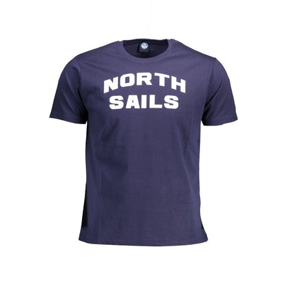 T-Shirt by North Sails for men in cotton blue showcases a unassuming silhouette, artfully detailed with a refined crew neckline and unassuming short-sleeve for a sophisticated, contemporary look.