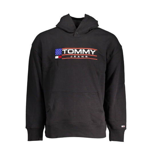 Hooded Sweatshirt Sweater by Tommy Hilfiger for men in cotton black showcases an masterful silhouette, artfully detailed with a masterful hooded neckline and for a sophisticated, premium finish.