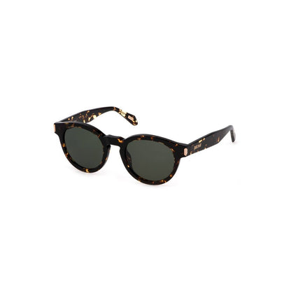 Sunglasses by Just Cavalli for women in polyethylene black & green showcases a ethereal silhouette, featuring black coloured frame round frame design with for a ethereal finish.