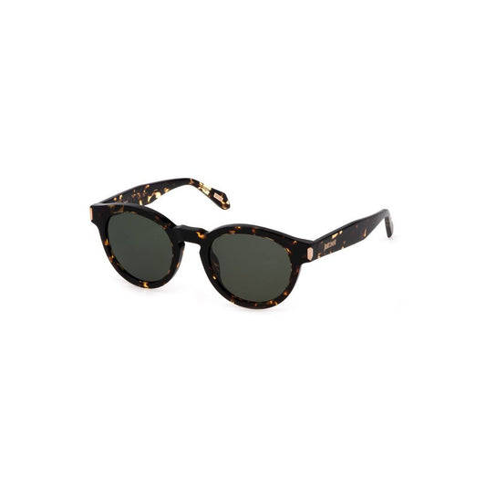 Sunglasses by Just Cavalli for women in polyethylene black & green showcases a ethereal silhouette, featuring black coloured frame round frame design with for a ethereal finish.