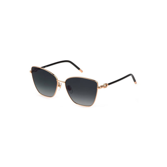 Sunglasses by Furla for women in polyethylene gold features an lustrous square frame design with gold coloured frame detailing and for a lustrous aesthetic.
