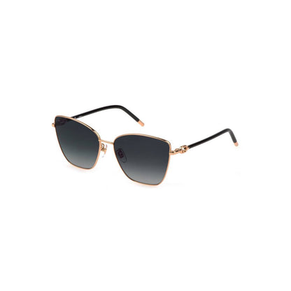 Sunglasses by Furla for women in and gold presents a sumptuous silhouette, featuring gold coloured frame and square frame design with for a sumptuous look.