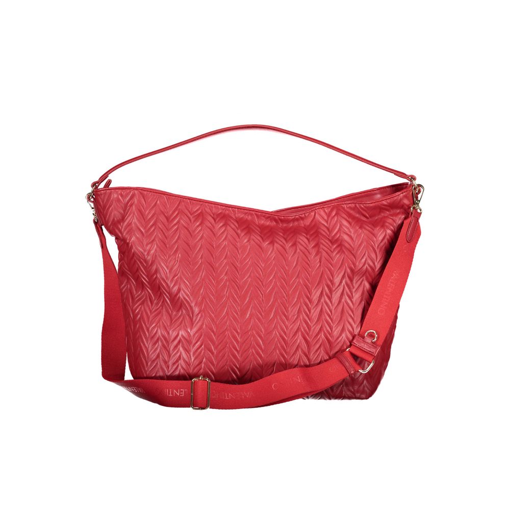 This Phone Holder Handbag by Mario Valentino for women in polyethylene and red presents a sculptural silhouette featuring a secure zipper, ample internal-pockets, and versatile shoulder-strap, adjustable-strap & handle for a sculptural finish.