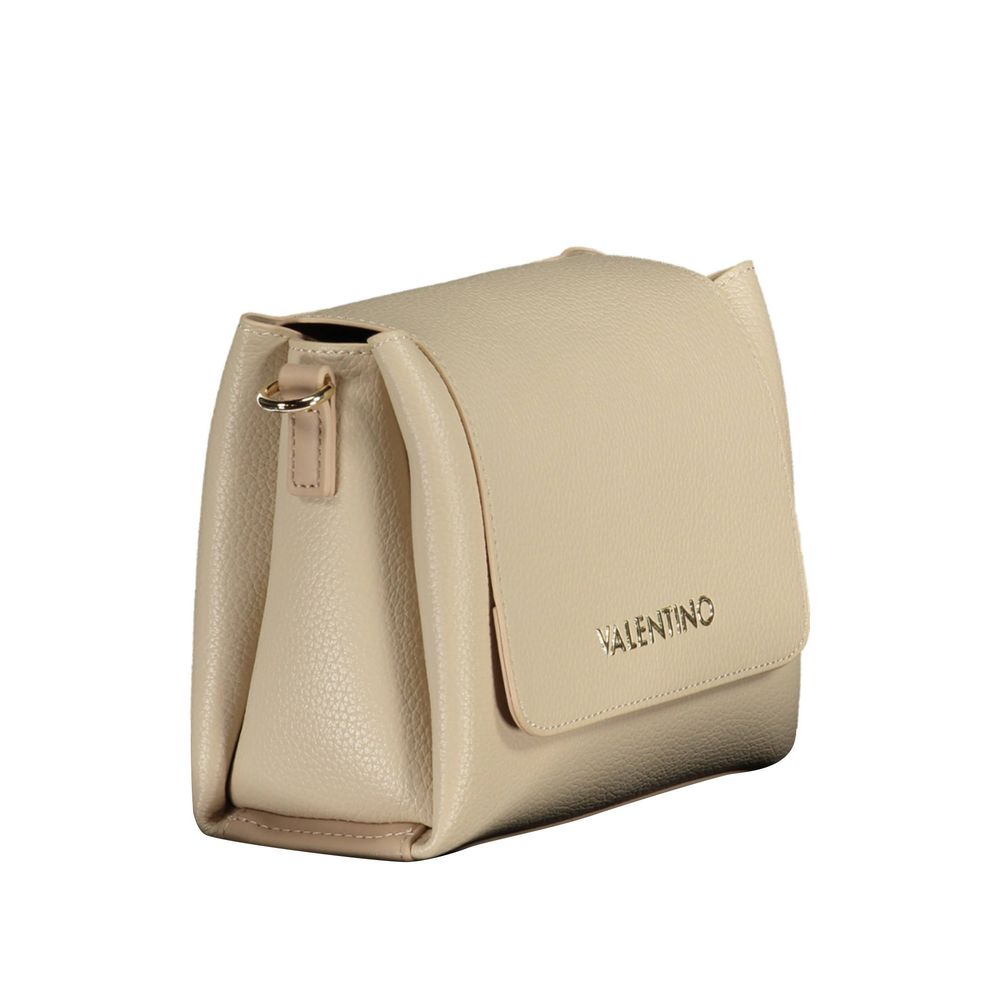 This Handbag by Mario Valentino for women in polyethylene and beige & signature presents a sculptural silhouette featuring a secure snap & zipper, ample built-in-compartments & internal-pockets, and versatile shoulder-strap, adjustable-strap & handle for a sculptural finish.