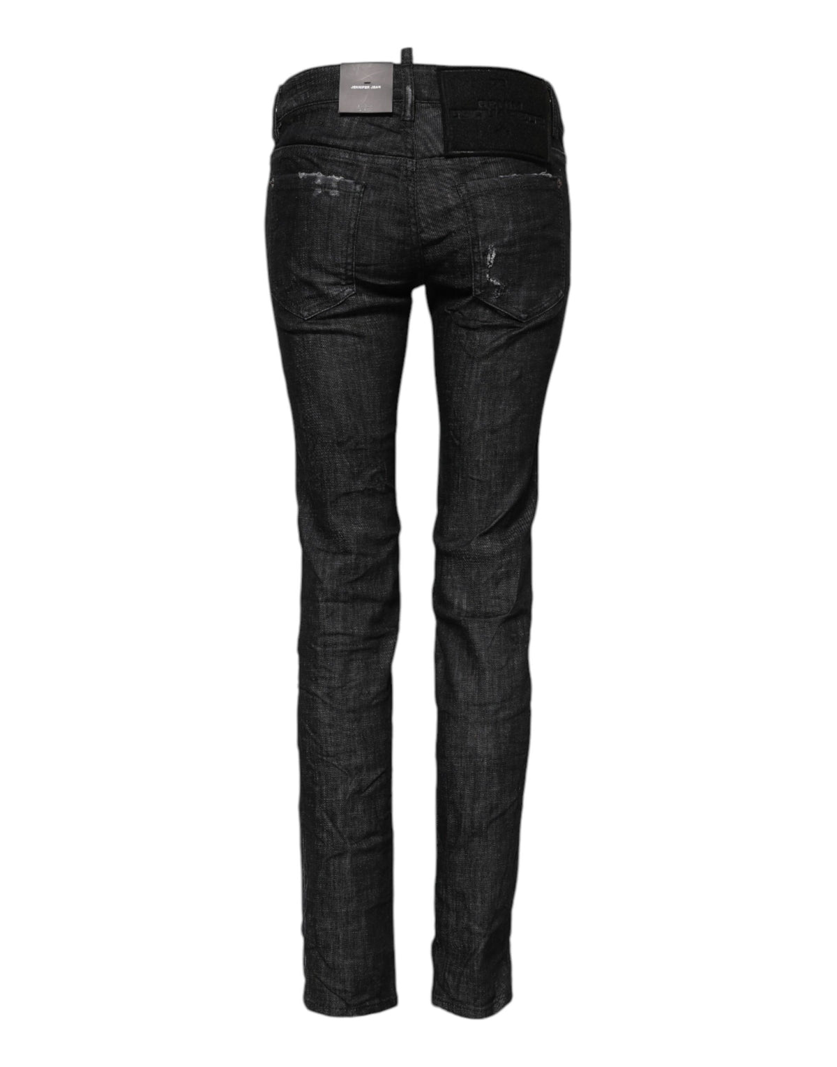 Dsquared² Women's Skinny Low Rise Stretch Denim Cotton Jeans - Black