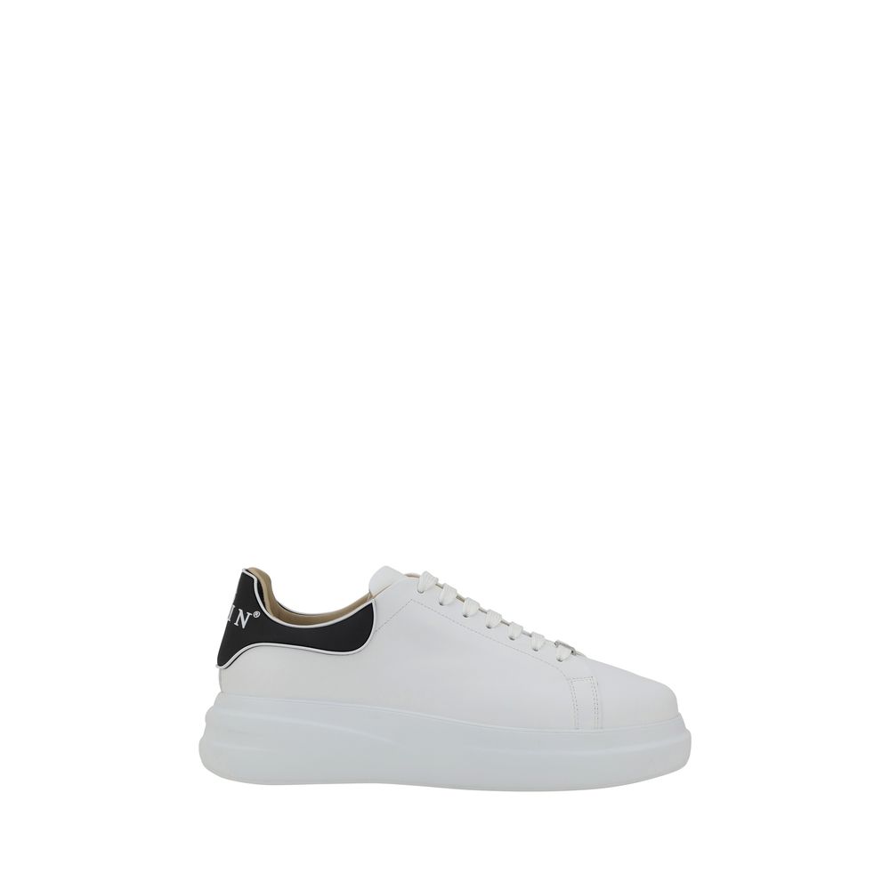 Sneakers by Philipp Plein for men in bos taurus calf leather white & monogram features a chic design, perfectly showcasing the chic fashion style of this Men's Fashion Bos Taurus Calf Leather Sneakers.