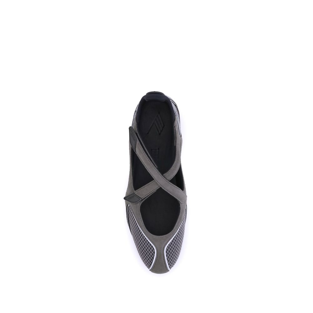Espadrilles Flat Shoes by The Attico for women in polyester polyurethane & bos taurus calf leather gray features an captivating silhouette, showcasing the captivating style of the Nomad Women's Polyester Polyurethane & Bos Taurus Calf Leather Espadrilles Flat Shoes with its distinct and refined .
