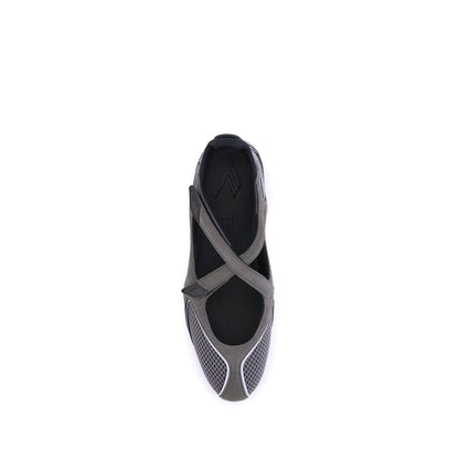 Espadrilles Flat Shoes by The Attico for women in polyester polyurethane & bos taurus calf leather gray features an captivating silhouette, showcasing the captivating style of the Nomad Women's Polyester Polyurethane & Bos Taurus Calf Leather Espadrilles Flat Shoes with its distinct and refined .