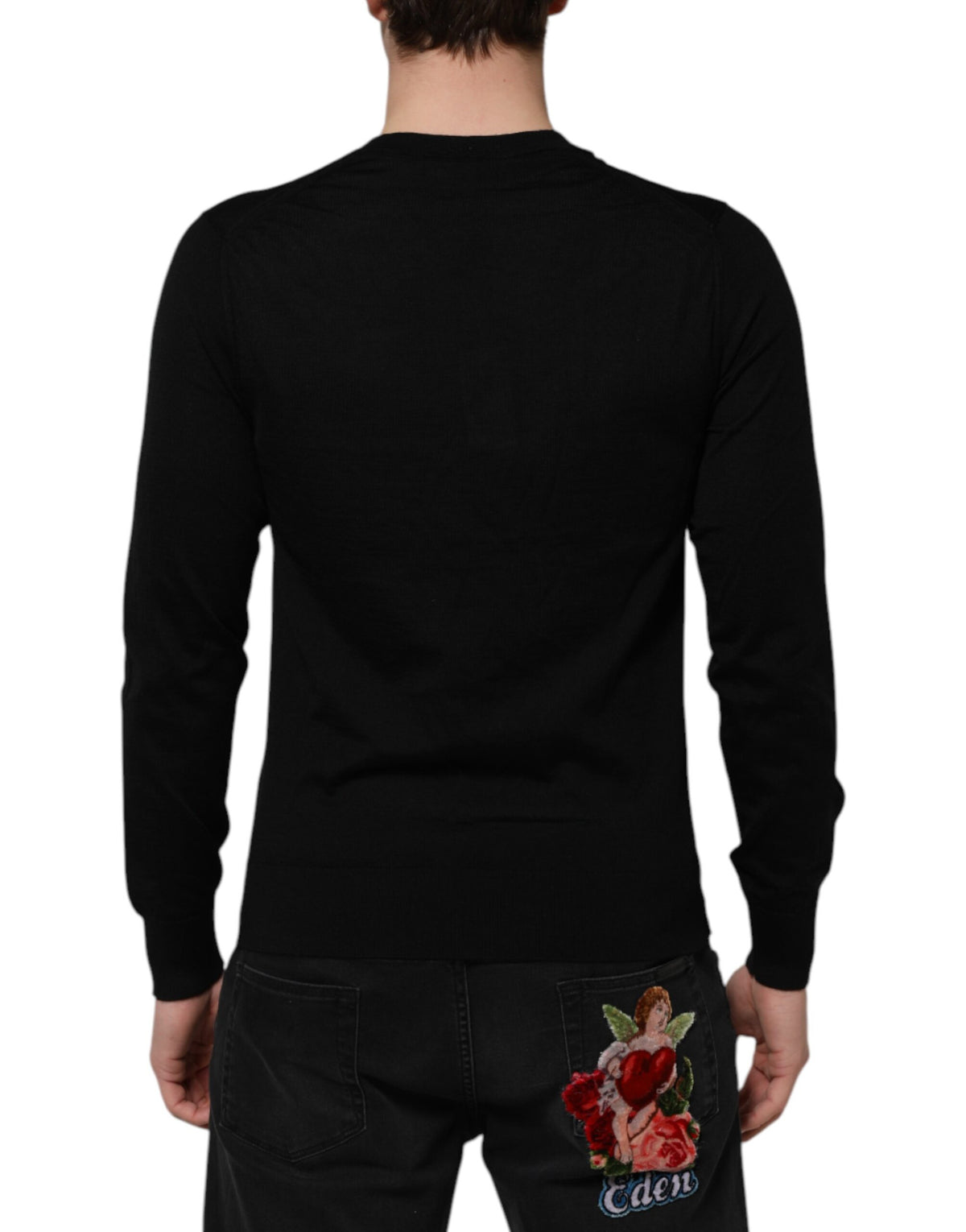 Dolce & Gabbana Men's Virgin Wool Sweater - Dark Gray
