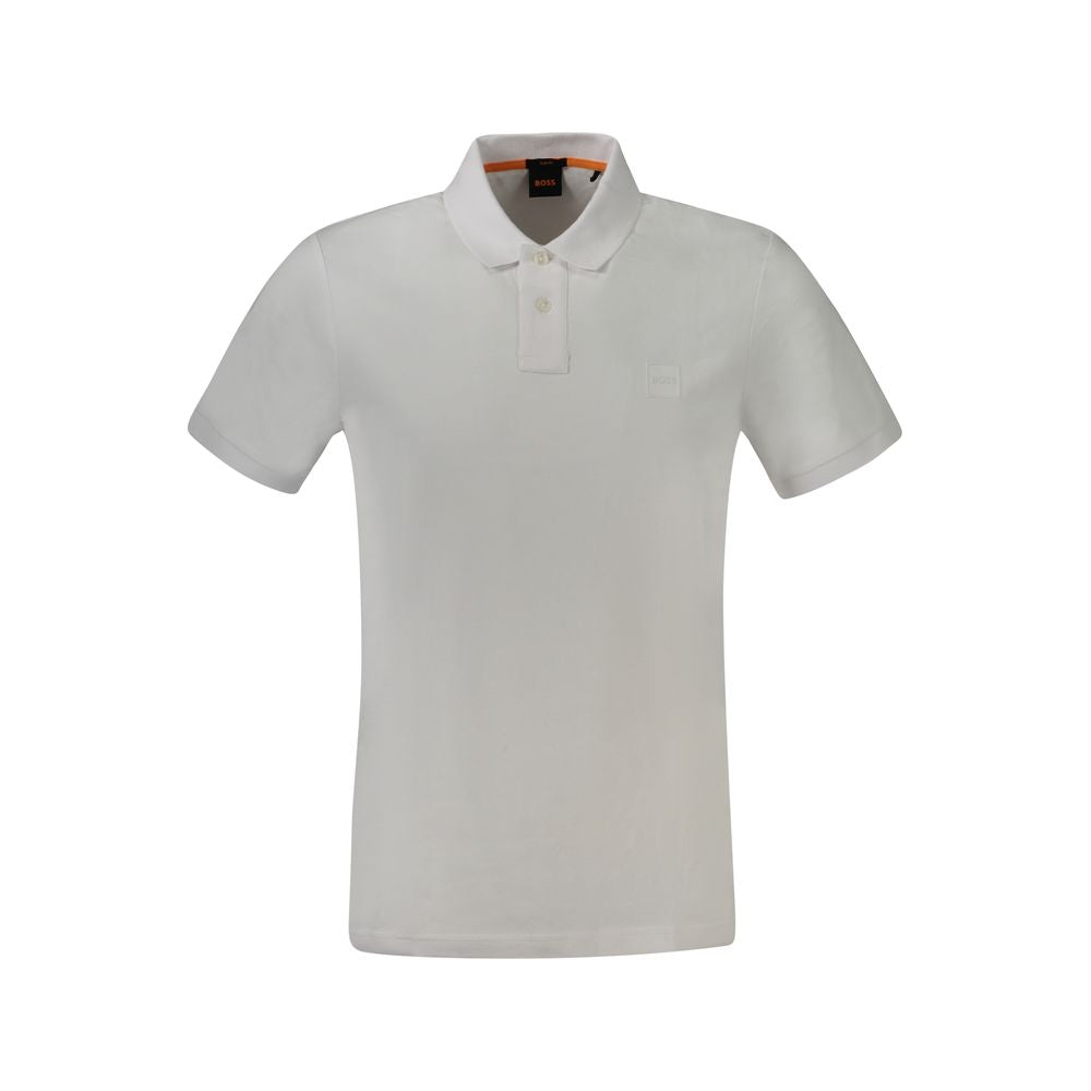 This Polo Shirt by Hugo Boss for men in cotton white presents a flawless silhouette, showcasing flawless short-sleeve detailing and a refined for a truly flawless aesthetic.