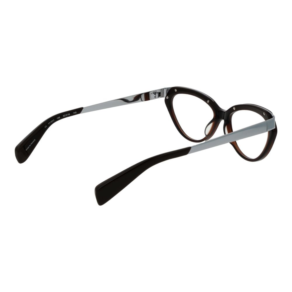 Eyeglasses Frames by Yohji Yamamoto for unisex in acetate and brown showcases an refined full-frame frame design featuring a sophisticated brown coloured frame for an refined and refined aesthetic.