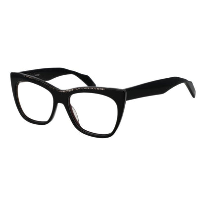 Eyeglasses Frames by Yohji Yamamoto for men in plastic black showcases a refined full-frame frame design with a refined black coloured frame finish for a refined and sophisticated look.