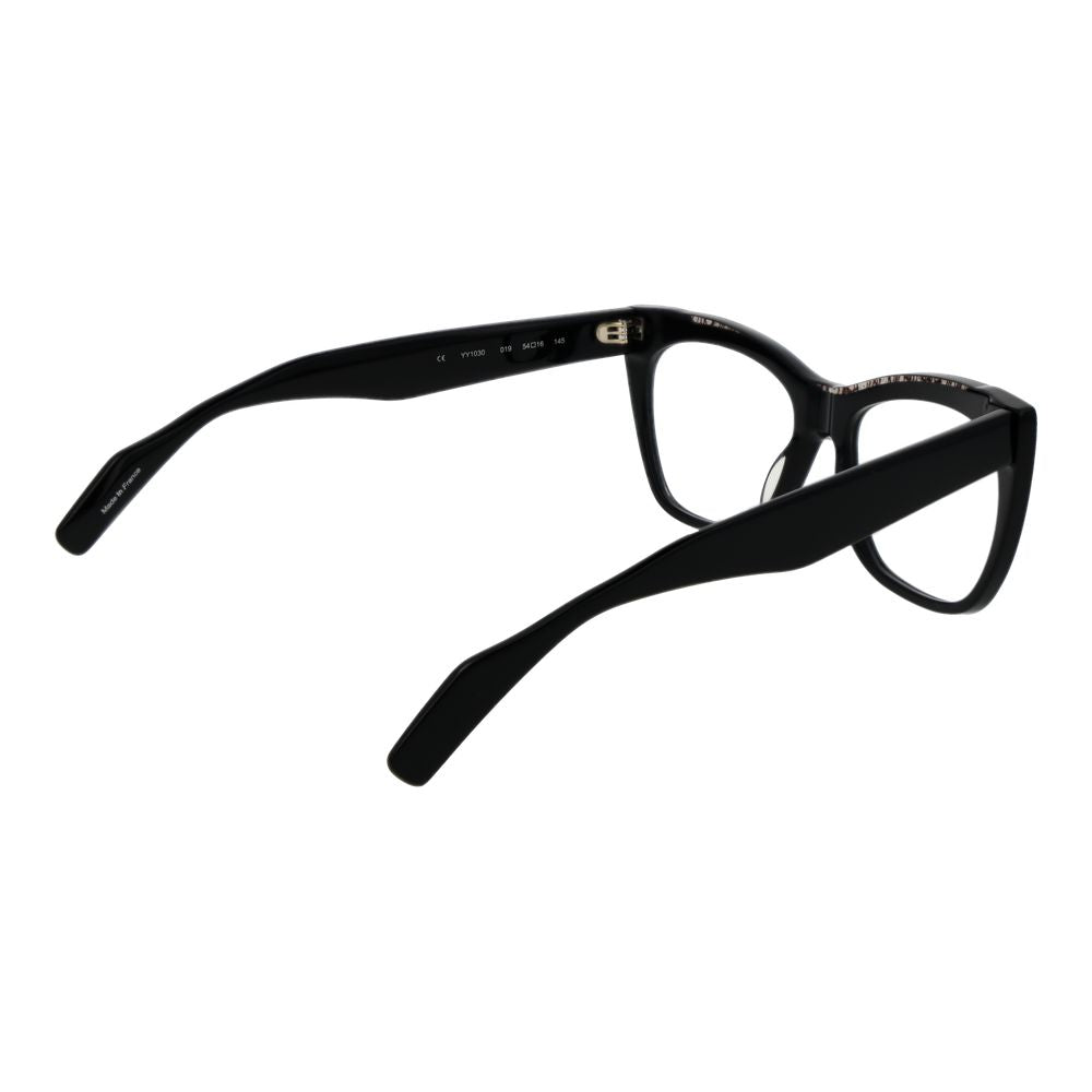 Eyeglasses Frames by Yohji Yamamoto for men in plastic black showcases a refined full-frame frame design with a refined black coloured frame finish for a refined and sophisticated look.