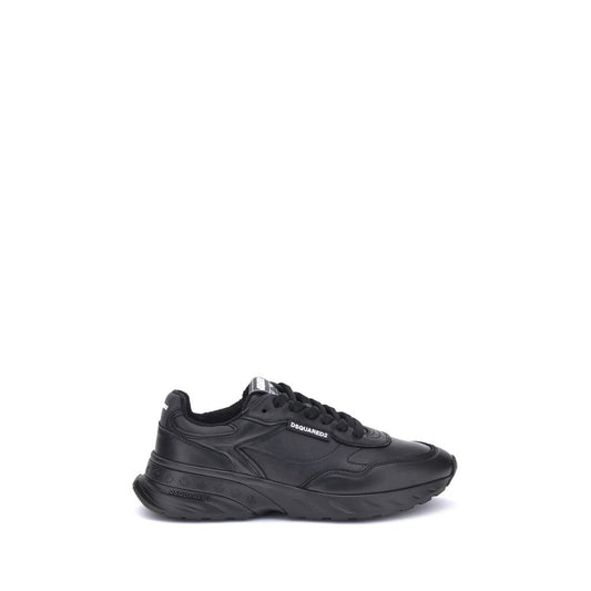 Athletic Sneakers Dsquared² men bos taurus calf leather black & monogram featuring a avant-garde Men's Athletic Bos Taurus Calf Leather Sneakers design with a avant-garde athletic style for a refined finish.