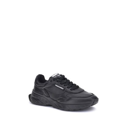Athletic Sneakers by Dsquared² for men in bos taurus calf leather black & monogram presents a sleek silhouette, perfectly capturing the athletic style essence of Men's Athletic Bos Taurus Calf Leather Sneakers with its sleek design and premium finish.
