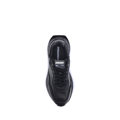 Athletic Sneakers by Dsquared² for men in bos taurus calf leather black & monogram showcases an impeccable silhouette, defined by an impeccable athletic style design that perfectly captures the essence of the Men's Athletic Bos Taurus Calf Leather Sneakers.