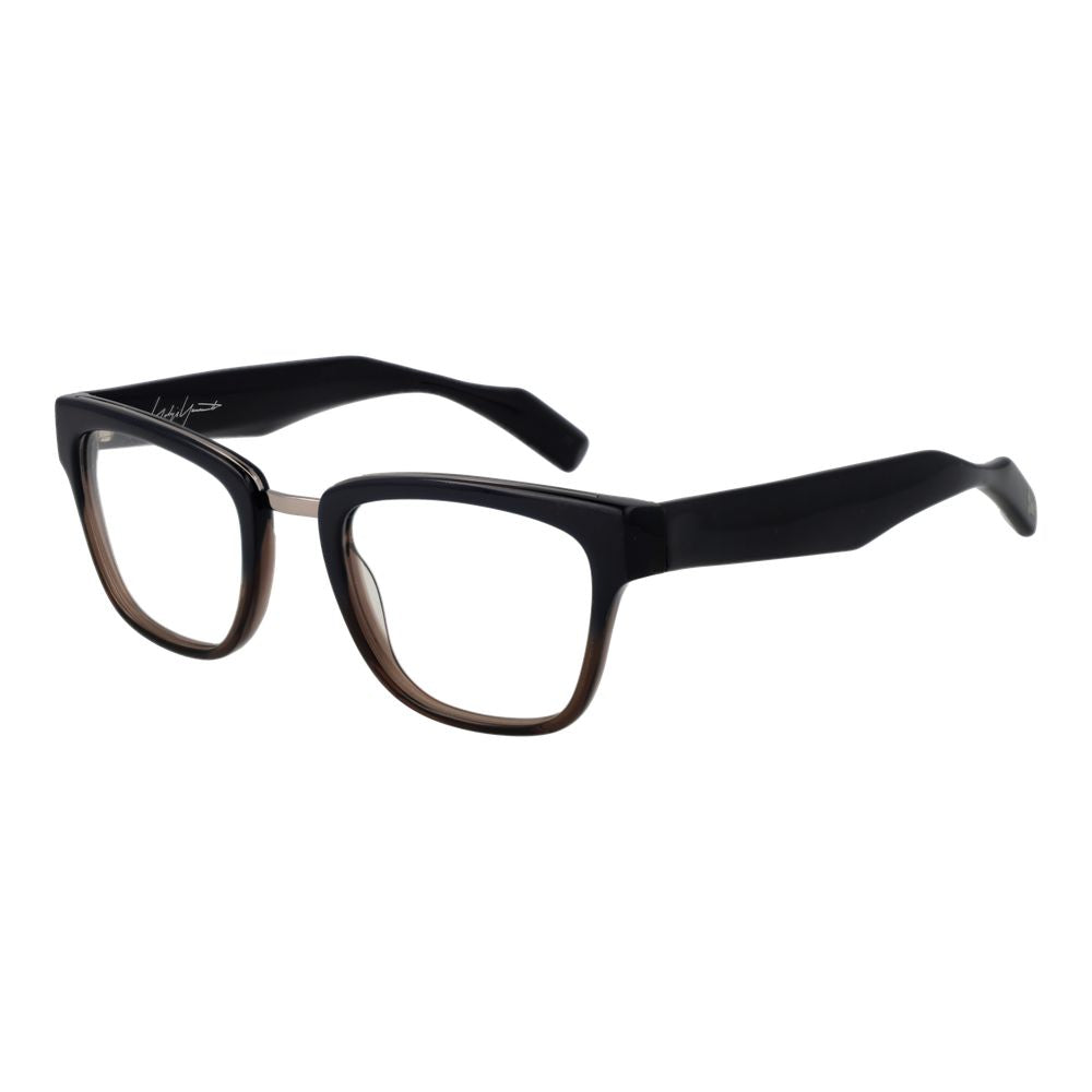 Eyeglasses Frames by Yohji Yamamoto for unisex in acetate blue features an refined silhouette, showcasing a sophisticated blue coloured frame and refined full-frame frame design for a refined look.