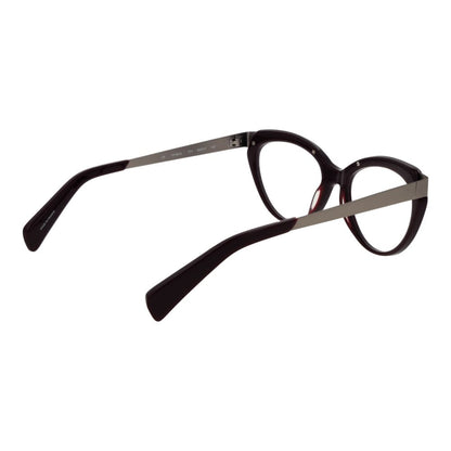 Eyeglasses Frames by Yohji Yamamoto for unisex in acetate and purple showcases a refined silhouette, detailed with a purple coloured frame finish and a sophisticated full-frame frame design.