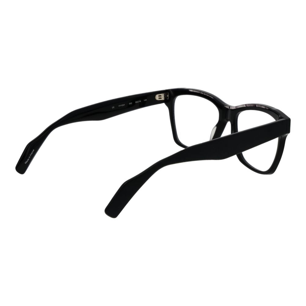 Eyeglasses Frames by Yohji Yamamoto for unisex in acetate black features an refined silhouette, showcasing the refined black coloured frame and sophisticated full-frame frame design.