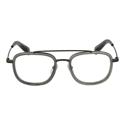 Eyeglasses Frames by Yohji Yamamoto for men in plastic gray showcases a refined full-frame frame design with a refined gray coloured frame finish for a refined and sophisticated look.