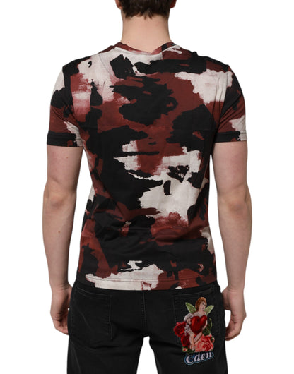 Dolce & Gabbana Multicolor Camouflage Men Crew Neck T-shirt