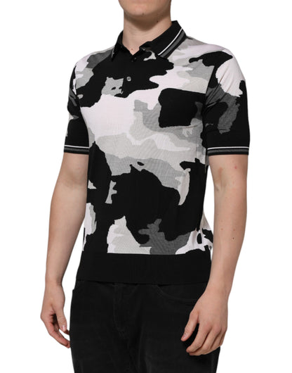 Dolce & Gabbana Multicolor Camouflage Collared Polo T-shirt