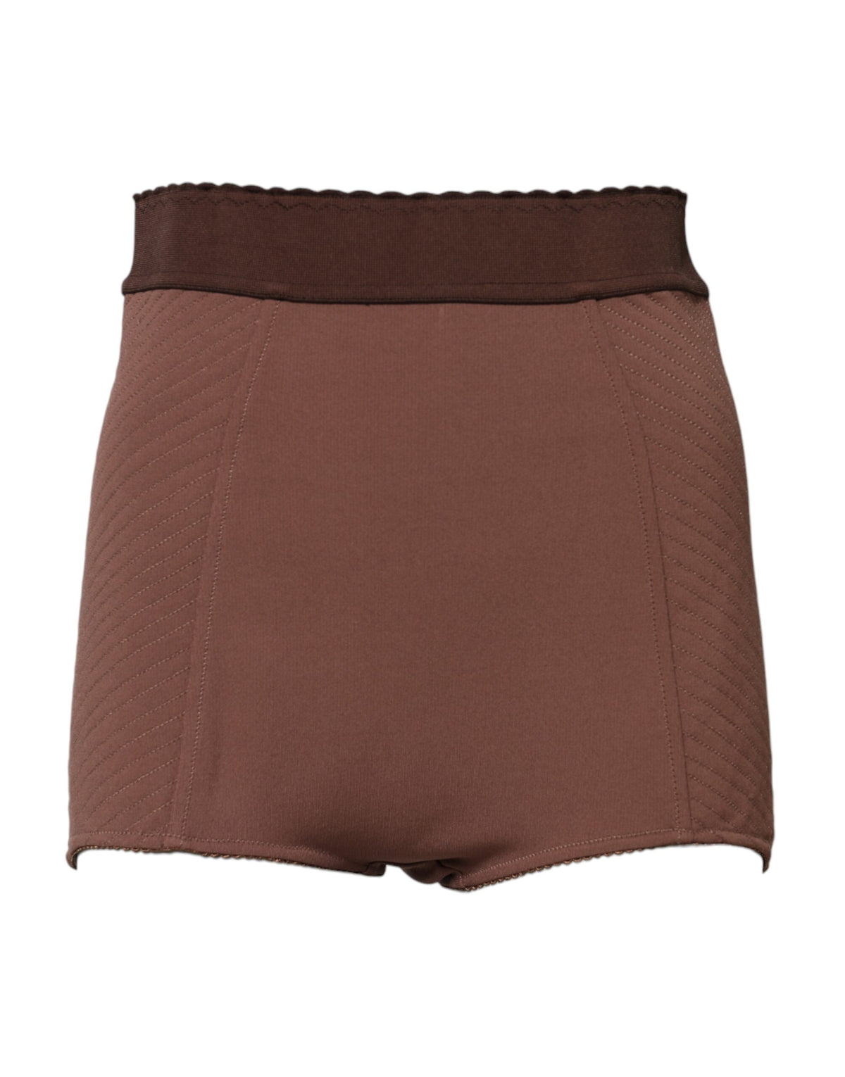 Dolce & Gabbana Women's High Rise Silk Viscose Nylon & Elastane Shorts - Brown