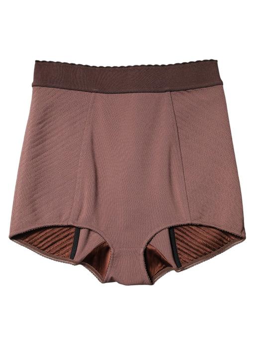 Dolce & Gabbana Women's High Rise Silk Viscose Nylon & Elastane Shorts - Brown