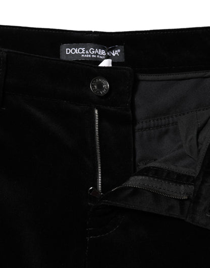 Dolce & Gabbana Capri Women's Skinny Cropped Mid Rise Denim Cotton Jeans - Black