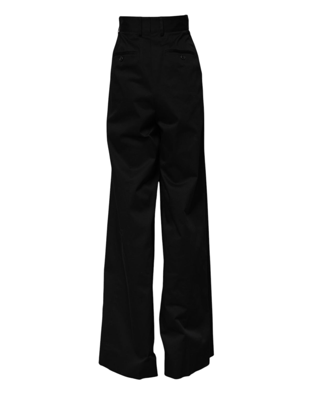 Dolce & Gabbana Women's Wide High Rise Stretch Cotton Jeans - Black