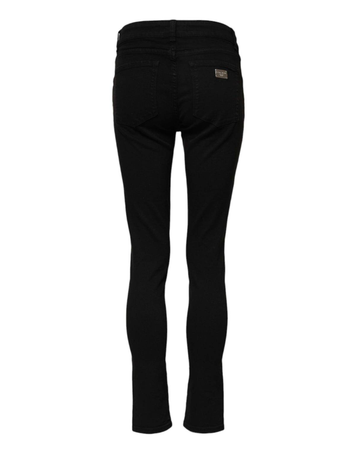Dolce & Gabbana Women's Skinny Mid Rise Stretch Denim Cotton Jeans - Black