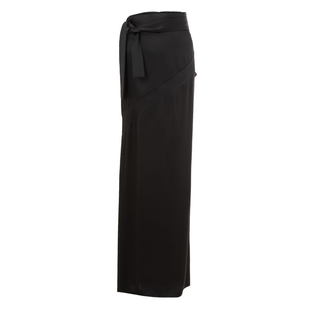 Skirt by Tom Ford for women in viscose satin black features an tailored silhouette, artfully capturing the essence of Women's Pencil Viscose Satin Skirt in a sophisticated .