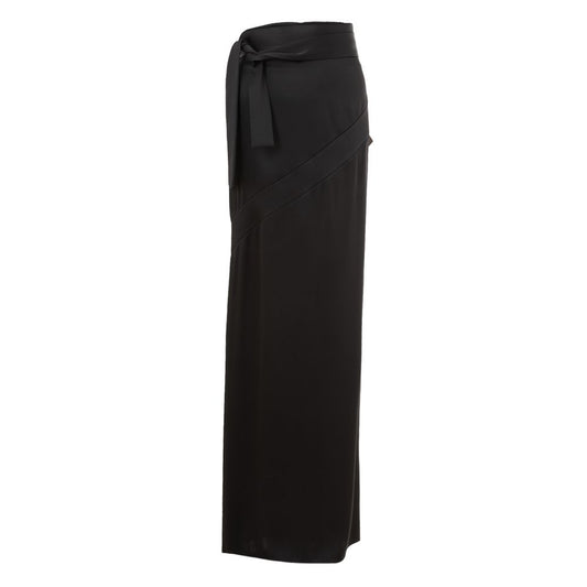 Skirt by Tom Ford for women in viscose satin black features an tailored silhouette, artfully capturing the essence of Women's Pencil Viscose Satin Skirt in a sophisticated .