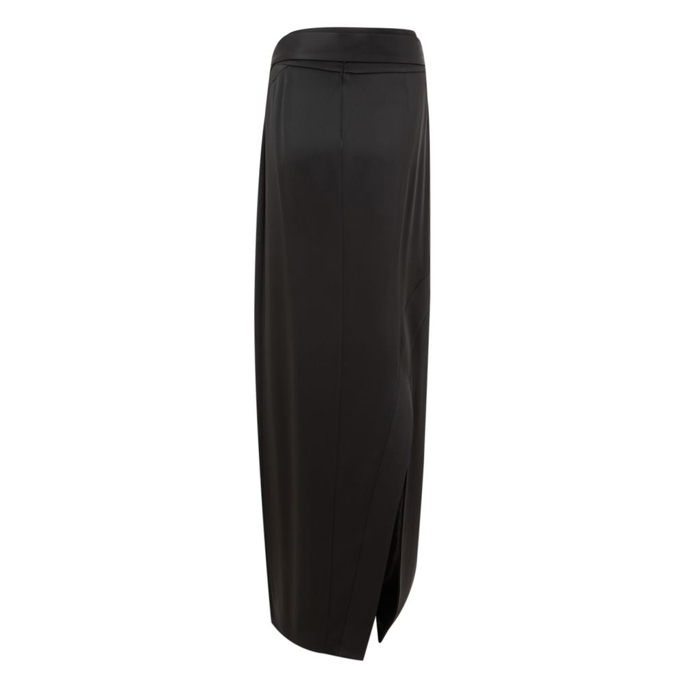 Skirt by Tom Ford for women in viscose satin black features an tailored silhouette, artfully capturing the essence of Women's Pencil Viscose Satin Skirt in a sophisticated .
