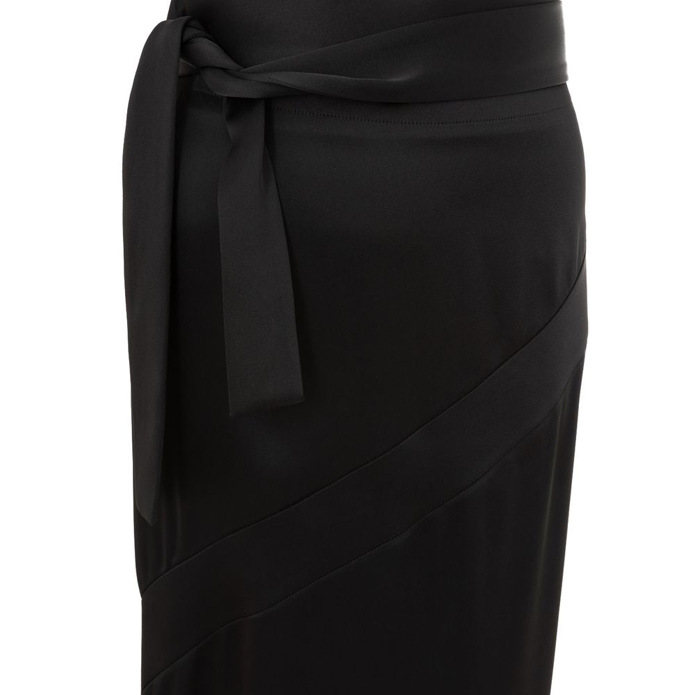 Skirt by Tom Ford for women in viscose satin black showcases a sultry silhouette, elegantly defined by its and the sophisticated sultry design of the Women's Pencil Viscose Satin Skirt.