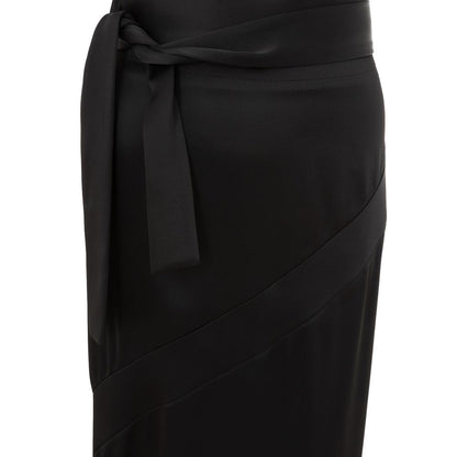Skirt by Tom Ford for women in viscose satin black showcases a sultry silhouette, elegantly defined by its and the sophisticated sultry design of the Women's Pencil Viscose Satin Skirt.