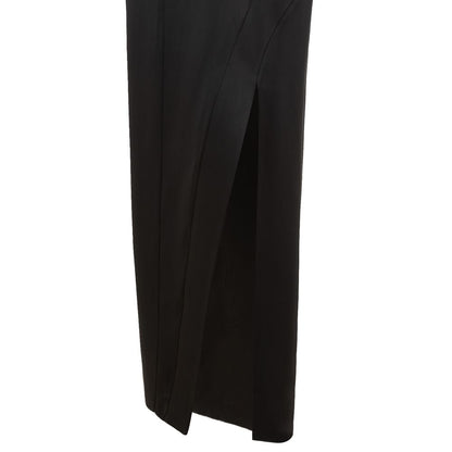 Skirt by Tom Ford for women in viscose satin black features a captivating silhouette, showcasing the captivating Women's Pencil Viscose Satin Skirt design with a sophisticated for a captivating look.