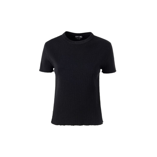 This Sweater by Tom Ford for women in polyamide polyester silk black presents a understated silhouette, featuring a sophisticated and short-sleeve for a understated finish.