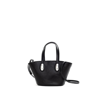 Mini Shoulder Dome Bag by Alexander Wang for women in leather & metal black features a effortless chic silhouette with a secure , ample single-compartment, and versatile shoulder-strap, adjustable-strap & handle for a effortless chic finish.