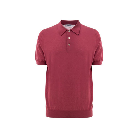 Polo Shirt by Gran Sasso for men in cotton cherry, red & patterned features a eye catching silhouette, showcasing a refined and for a eye catching finish.