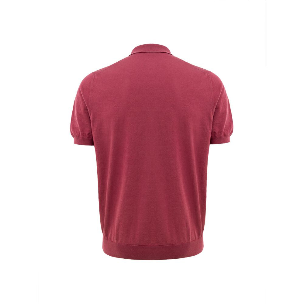 Polo Shirt by Gran Sasso for men in cotton cherry, red & patterned showcases a enviable silhouette, featuring a refined and for a enviable finish.