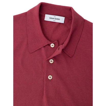 Polo Shirt by Gran Sasso for men in cotton cherry, red & patterned showcases a enviable silhouette, featuring a refined and for a enviable finish.