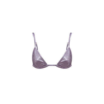 Bra by Tom Ford for women in leather silk & lurex purple features a discreet silhouette, showcasing the discreet design and fit of this Women's Leather Silk & Lurex Bra.