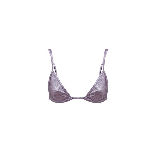 Bra by Tom Ford for women in leather silk & lurex purple features a discreet silhouette, showcasing the discreet design and fit of this Women's Leather Silk & Lurex Bra.