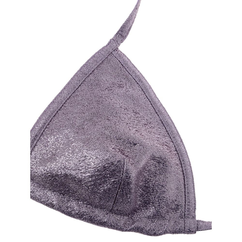 Bra by Tom Ford for women in leather silk & lurex purple features a discreet silhouette, showcasing the discreet design and fit of this Women's Leather Silk & Lurex Bra.