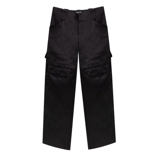 Cargo Pants by Tom Ford for women in linen & viscose black features an smart casual relaxed-fit & wide and long, expertly tailored with a and smart casual utilitarian details for a sophisticated look.