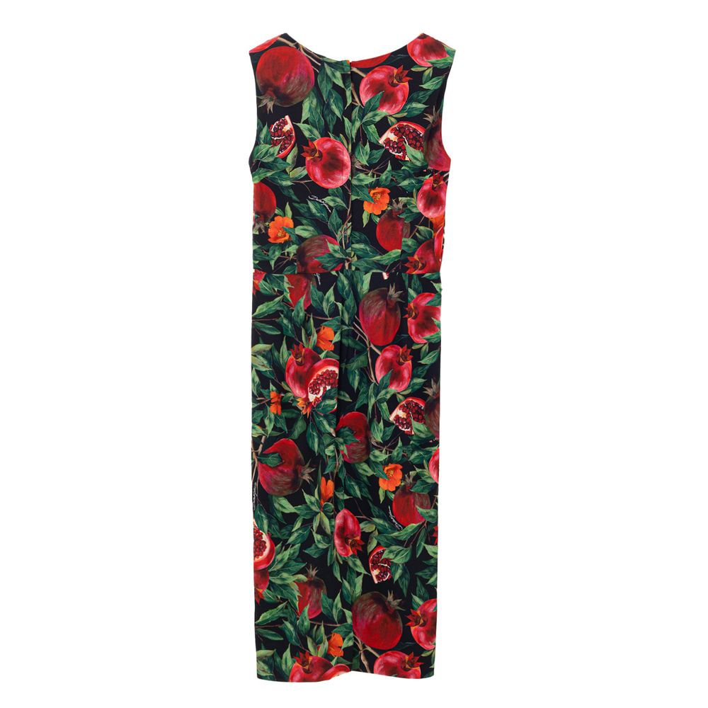 Dress by Dolce & Gabbana for women in stretch viscose bicolour, red & print features an cute silhouette, detailed with a and round neckline that elegantly flows into a cute .