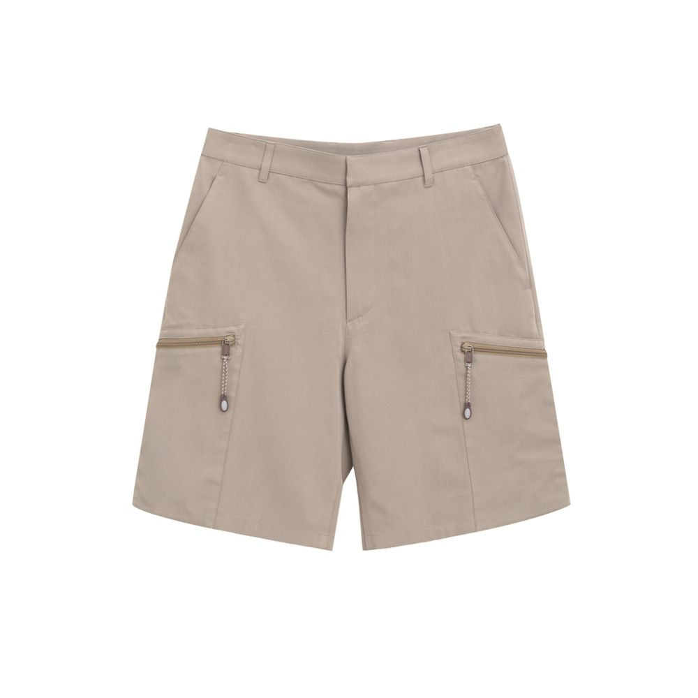 Bermuda Shorts by Dior for men in cotton beige presents a contemporary silhouette, showcasing a contemporary with a refined short and elegant .