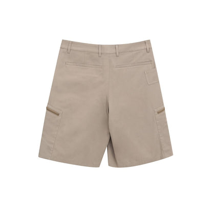 Bermuda Shorts by Dior for men in cotton beige features an tailored silhouette, showcasing a tailored with a short and for a sophisticated look.